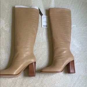 Tan knee high boots 2.25” heel